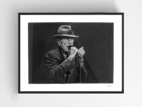 "Leonard Cohen" Print (12"x9")