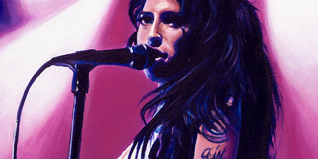 Amy Winehouse on stage - Acrylic Paint Print