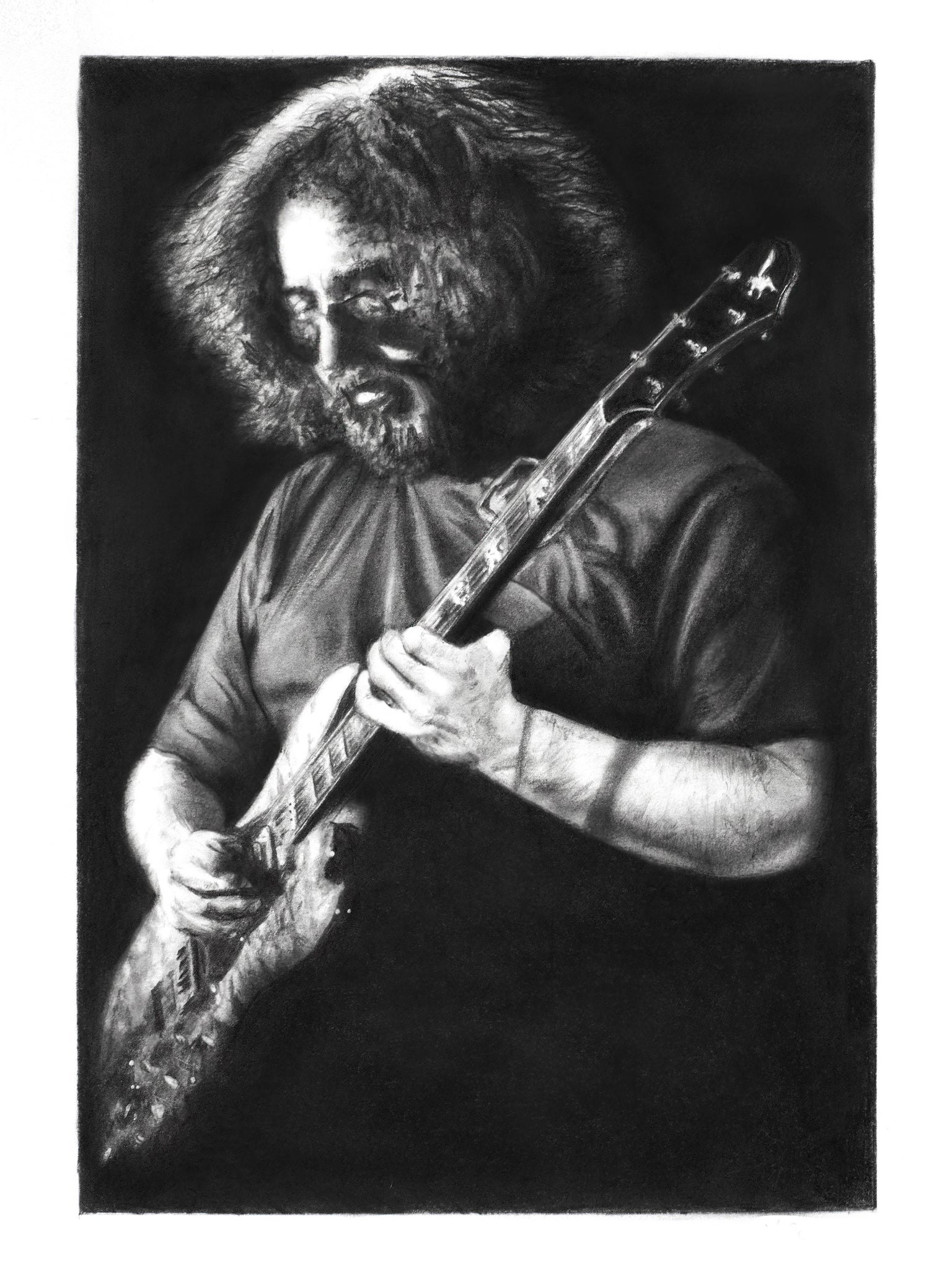 "Jerry" - Jerry Garcia Print (9"x12")
