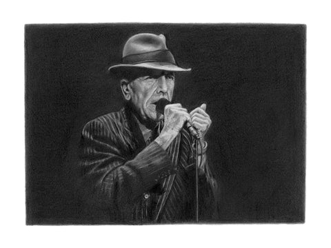 "Leonard Cohen" Print (12"x9")