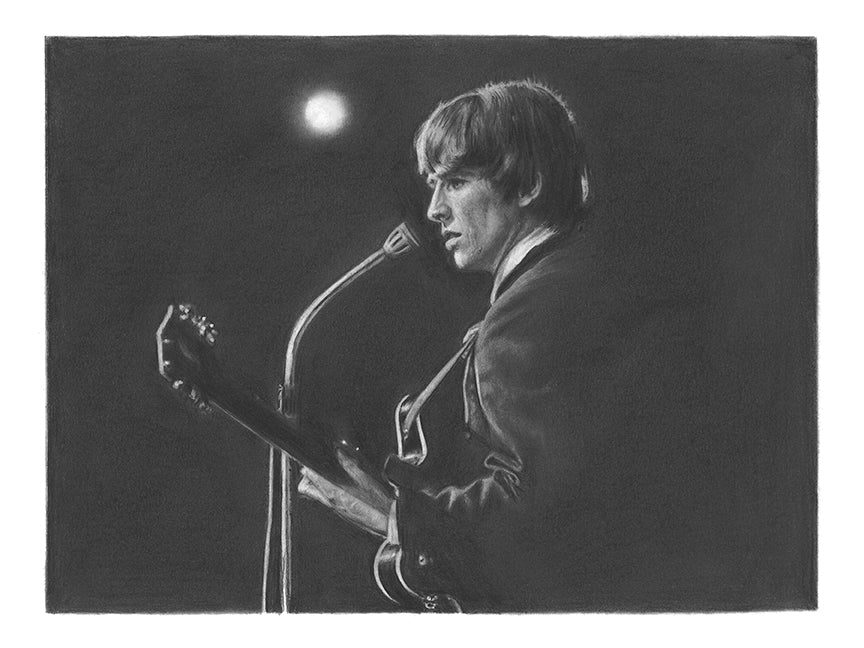 "George Harrison" Print (12"x9")